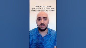 Employment contract: the 3 mandatory clauses/terms