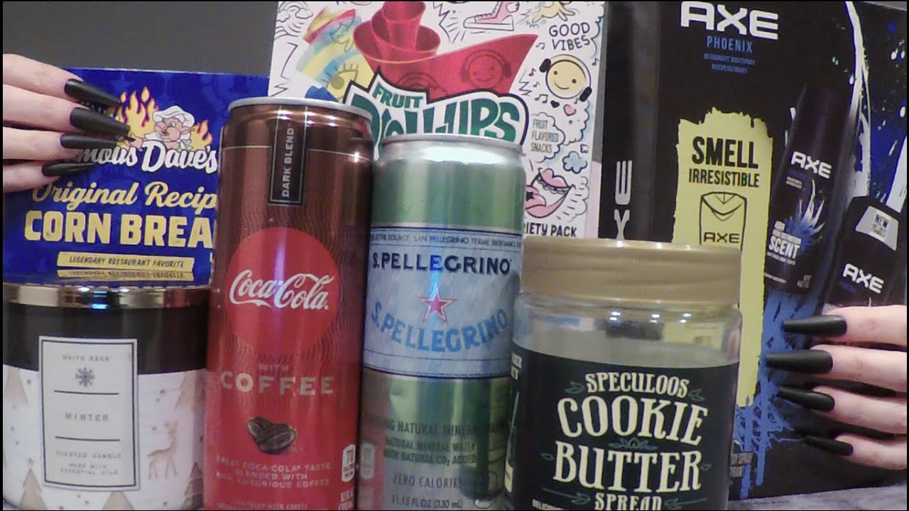 ASMR Gum Chewing Going Through Empties | Whispered, Long Nails