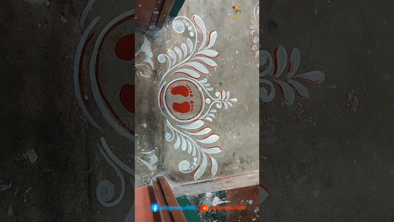 Alpona Design using Fabric colour 