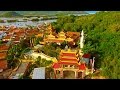Поля и пагода Chùa Linh Ứng Нячанг, Вьетнам с воздуха. Nha Trang, Vietnam