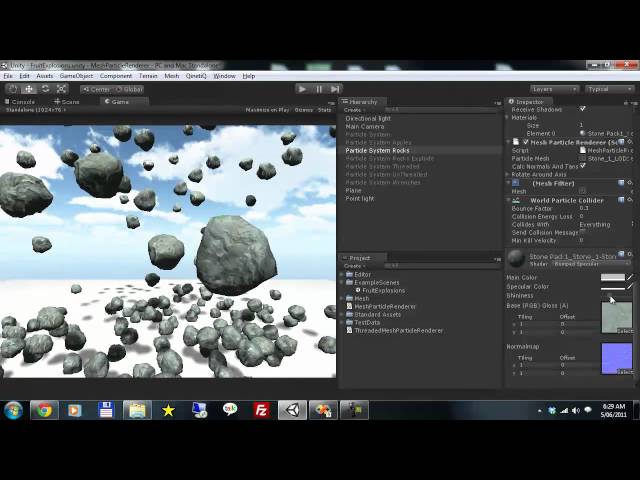 Unity 3D Mesh Particle Renderer Demo