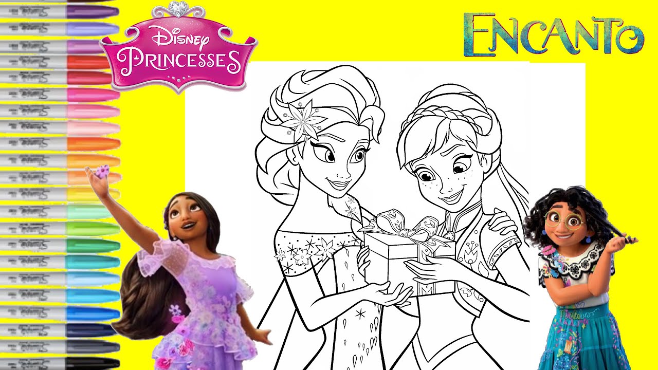 Disney Princess Makeover as Disney Encanto Mirabel and Isabela Coloring ...