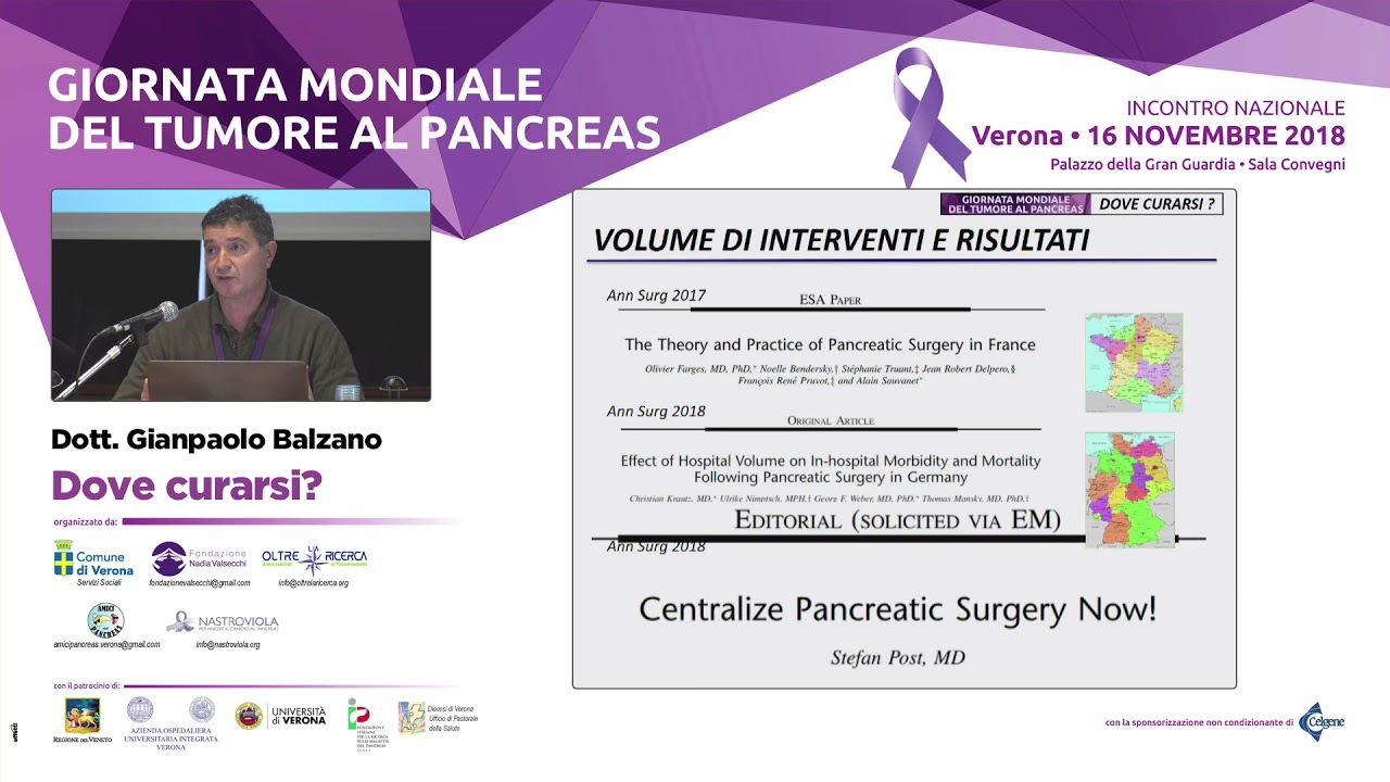 Dott. Gianpaolo Balzano - Giornata Mondiale del Tumore al Pancreas