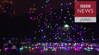 ドローン1000機が一斉に空へ　中国・春節イベント