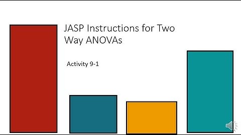JASP instructions for a Two Way ANOVA (9-1)