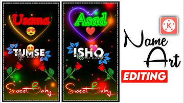 Trending TikTok Lighting Name Art States Editing | Kinemaster Video Editing | Usama Rajput.