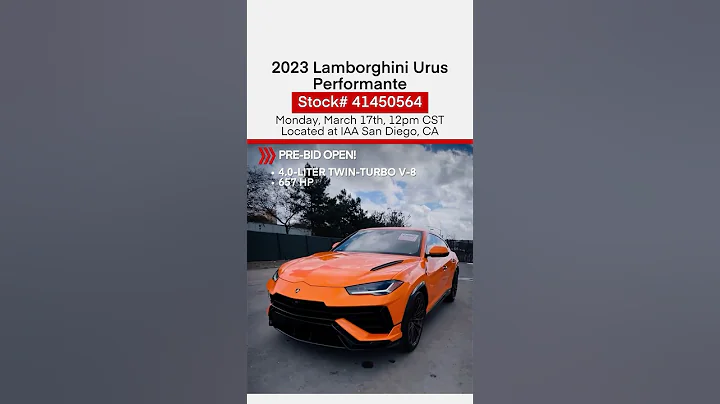 Easy Fix?! This 2023 Lamborghini Urus Performante is up for auction 3/17, 12pm CST. Bid now! #shorts