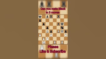 || Mate in 3|| #shorts #chess  #checkmate #learnchess  #tactics   #chessforbeginners #chesstricks