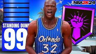 99 STANDING DUNK "SHAQ BUILD" + HOF RISE UP BROKE NBA 2K24! THE BEST CENTER BUILD IN NBA2K24 screenshot 3