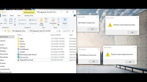 Fix CDLFW Driver Startup Fail, Download upgrade flash tool Causing failed to create empty document.