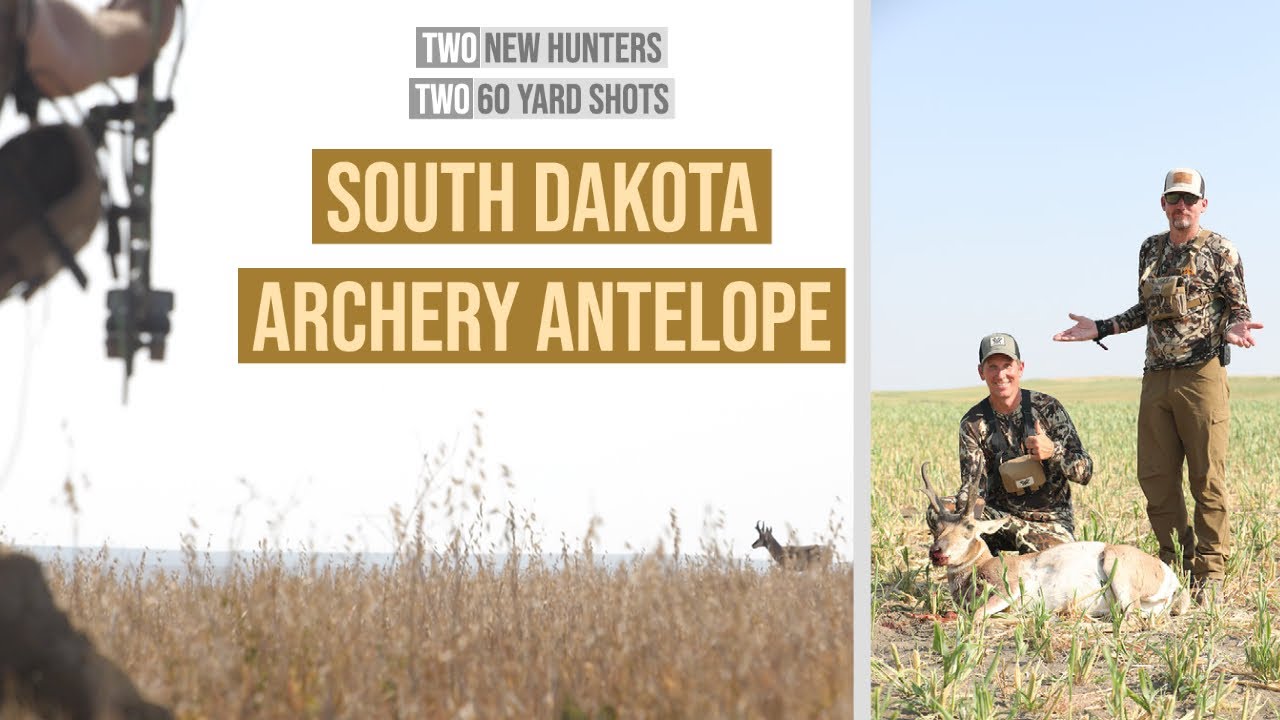 60 Yard Archery Antelope TWICE!! New Hunter Hunt 1 South Dakota