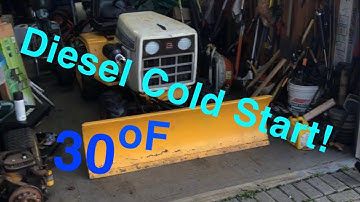 Cub Cadet Kubota Diesel Cold Starts!
