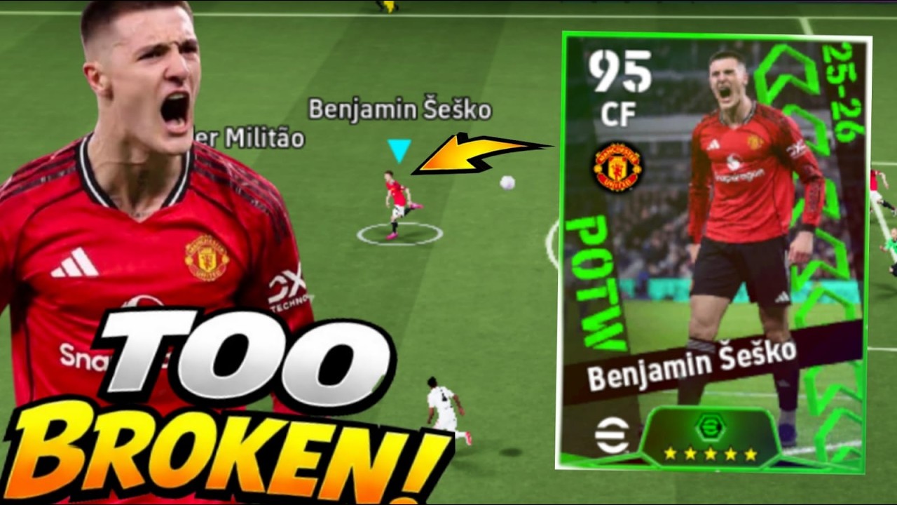 New POTW Sesko is UNFAIR in eFootball..