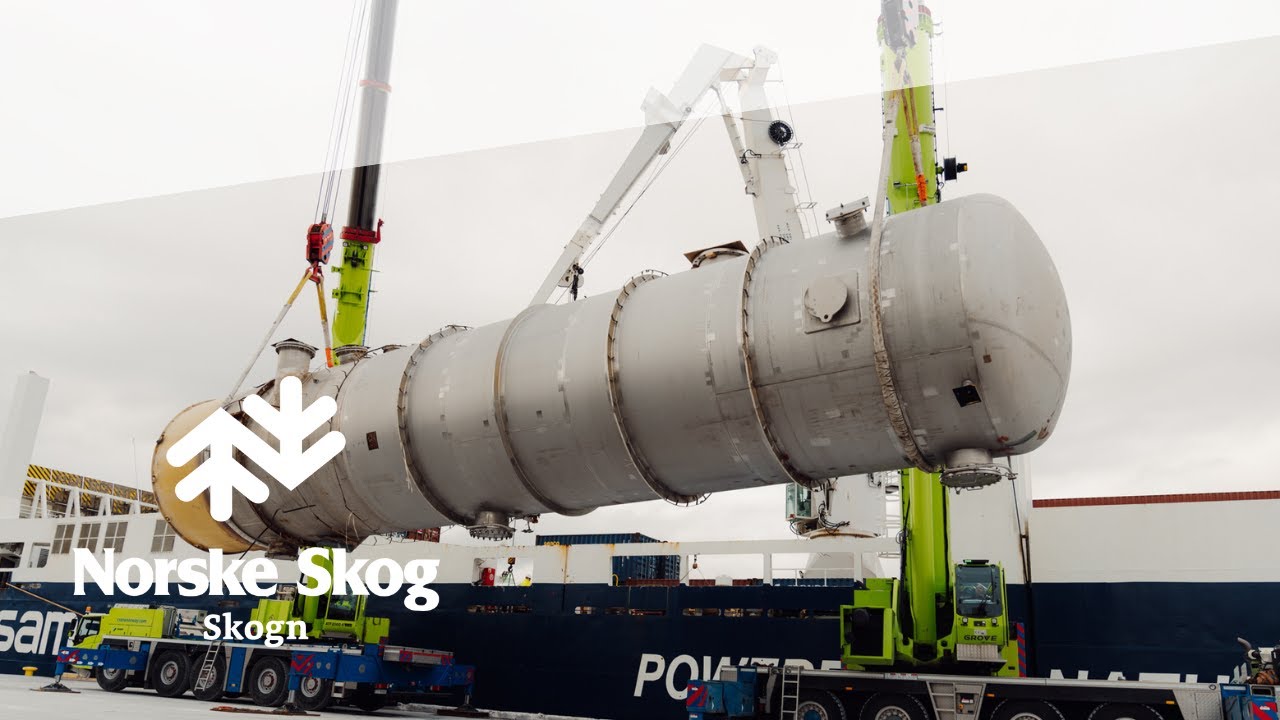 Ny dampomformer ankommer Norske Skog Skogn