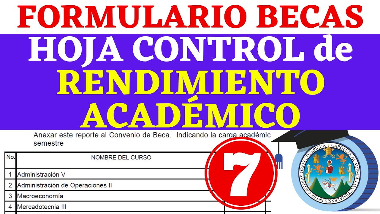 📄Cómo Generar Hoja de CONTROL de RENDIMIENTO Académico para el CONVENIO de BECAS en la USAC💸