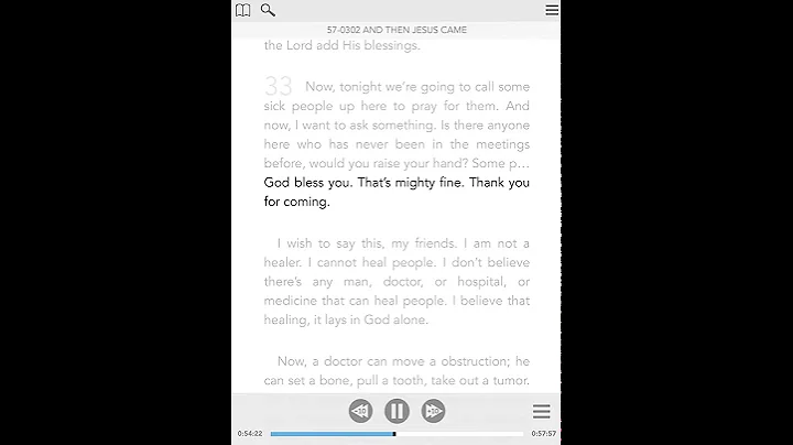 The Operation #1 - Healing Thoughts From The Sermon Of William Branham - Visual Read Along