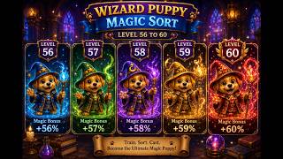 Wizard Puppy Magic Sort Level 56 to 60