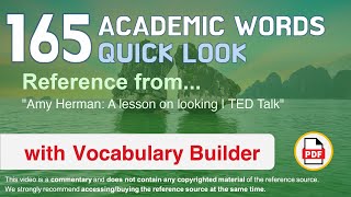 165 Academic Words Quick Look Ref from "Amy Herman: A lesson on looking | TED Talk"