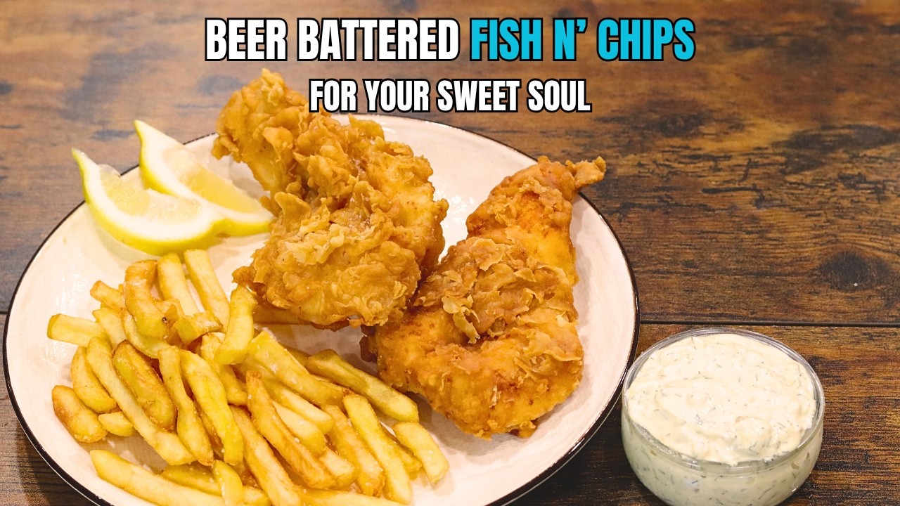Crispy Beer Battered Cod with Homemade Tartar Sauce
