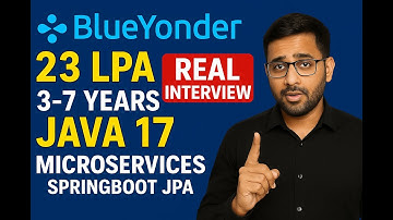 🔔 Blue Yonder Java-interview | 3–7 jaar ervaring | Java 8 | Spring Boot | Microservices | SQL