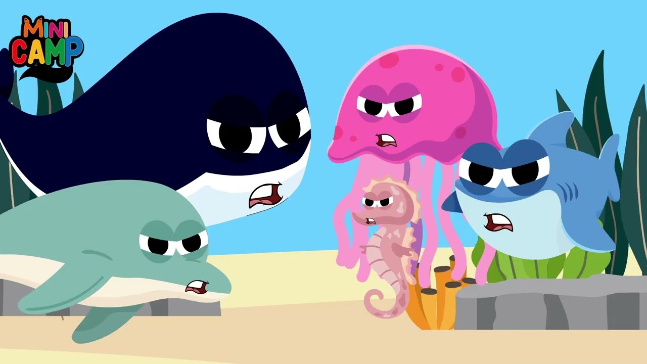 Baby Shark Swimming Under the Sea | Fun Kids Song & Ocean Adventure for Toddlers  | Mini Camp