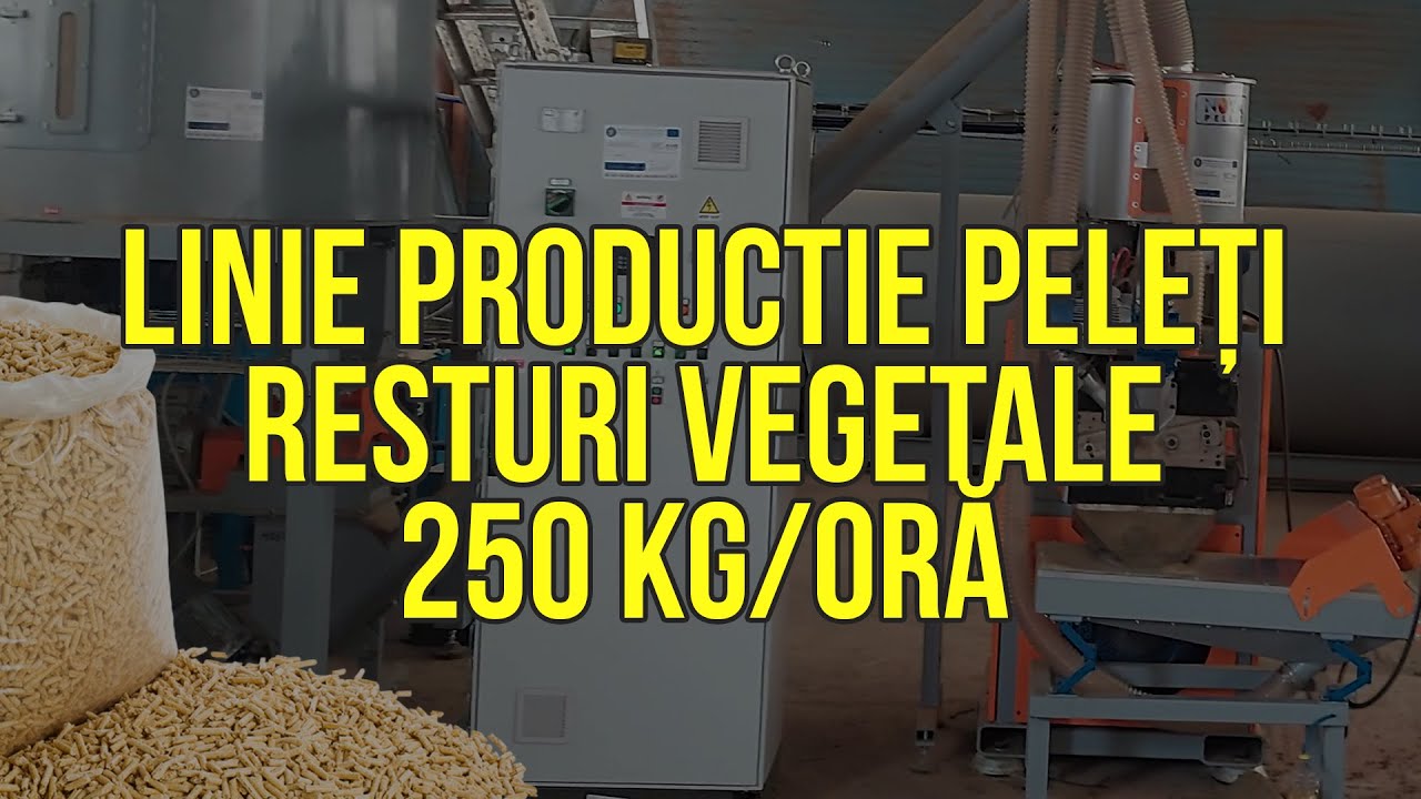 Linie productie peleti paie, fan, resturi vegetale cu uscător - Nova Pellet Italia