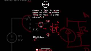 conversão de fontes #shorts #resistor #resistores
