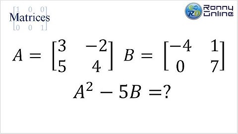 Operaciones con matrices #1 | Matrices cuadradas 2x2