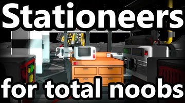 Stationeers tutorial - total noob intro 1: New base with airlock, AC, food,steel,battery,O2 refiller