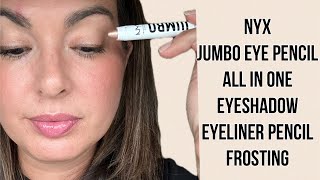 NYX Jumbo  Eye Pencil All In One Eyeshadow Eyeliner Pencil - Frosting - review & tutorial