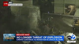 Threat of explosion at Garden Grove chemical tank eliminated, officials say