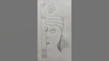 Simple Krishna drawing ❤️🎉 | Quick & Easy Krishna Drawing You Can’t Miss! 🚀#shorts