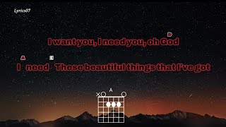 Beautiful Things - Benson Boone chord with lyrics