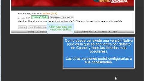 Software / Servicios selector de PHP en Cpanel