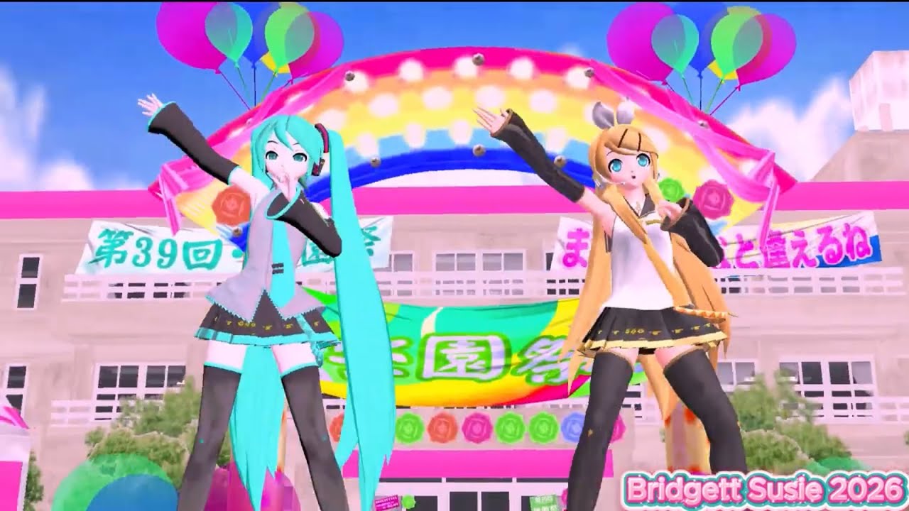 mmd-nanoem-hatsune-miku-kagamine-rin-colorful-x-melody-youtube