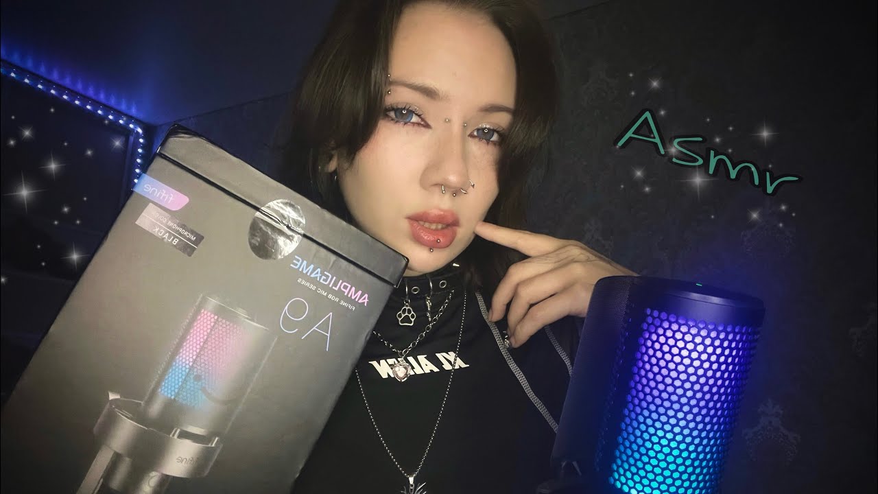 АСМР распаковка нового микрофона «FIFINE A9», таппинг, звуки рта 