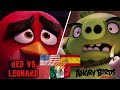 Red vs el rey cerdo  red vs leonard  angry birds comparacin  ingles  castellano  latino