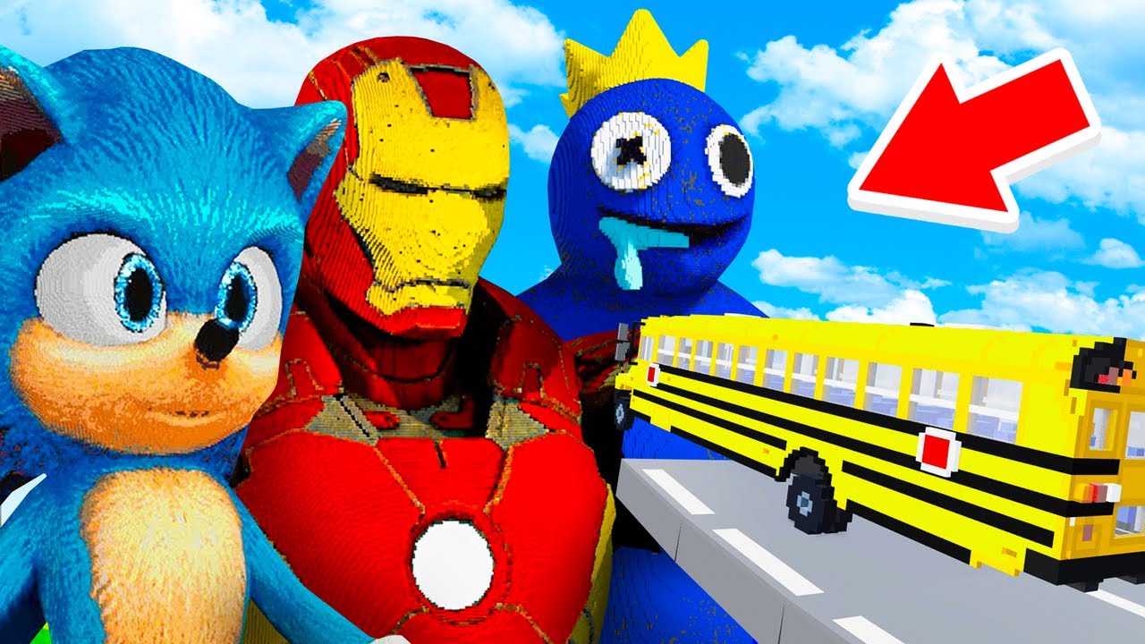 TOP 5 BESTE AUTO vs. SUPERHELDEN?! (RAINBOW FRIENDS, SONIC, IRON MAN, & MEHR!)