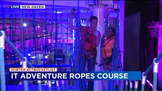 CT Bucket List: Keith McGilvery and Dan Amarante try indoor ropes course