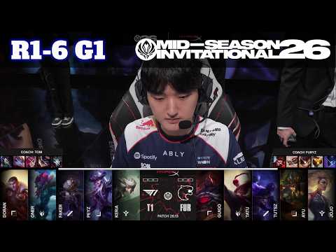 T1 vs FUR - Game 1 | Round 1 LoL MSI 2026 Main Stage | T1 vs FURIA G1 full game