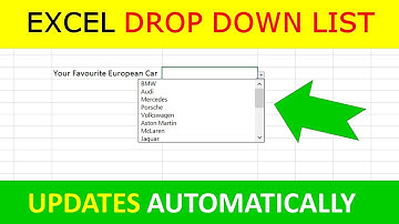 Excel How to create a drop down list - Part 1