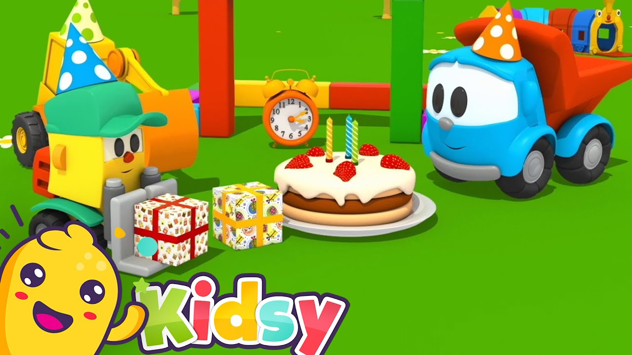 Happy Birthday Leo the Curious Truck | Fun Car Cartoons for Kids | Kidsy