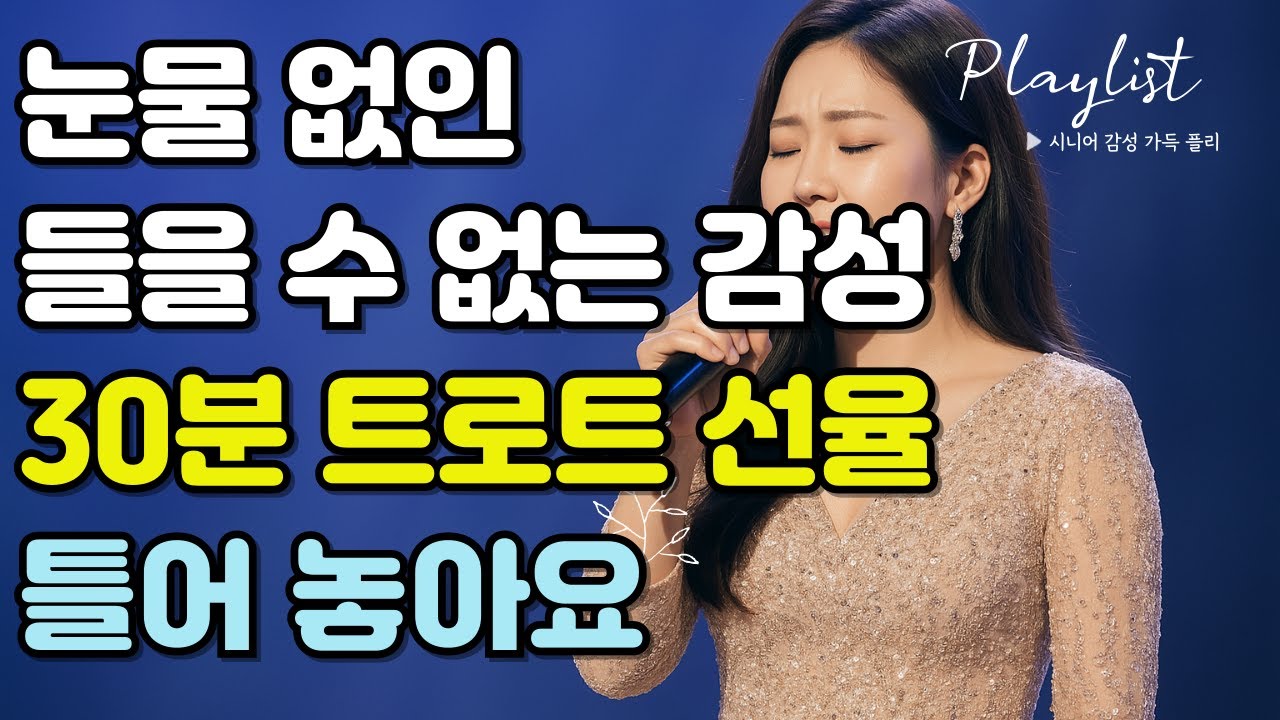 눈물 없이 들을 수 없는 감성 트로트 / 가슴 사무치는 노래선율 30분 틀어봐요