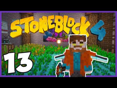 Cleaning Up Our Base In FTB Stoneblock 4 Automation Extractors Wireless POWAH Ep 13 