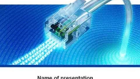 Patch Cord In Blue Colors PowerPoint Template by PoweredTemplate.com