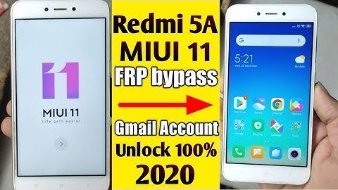 Xiaomi Redmi Note 5A (MDG6) FRP Unlock or Google Account Bypass Without PC 2020