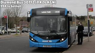 Diamond Bus 30712 (YX26 KGN) | 99A to Solihull