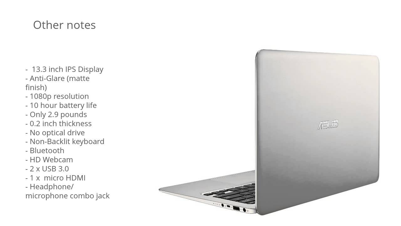 ASUS Zenbook UX305LA-AB51 13.3" Ultra-Slim Laptop Review - YouTube