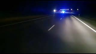 Finnish police arresting a DUI after a long pursuit