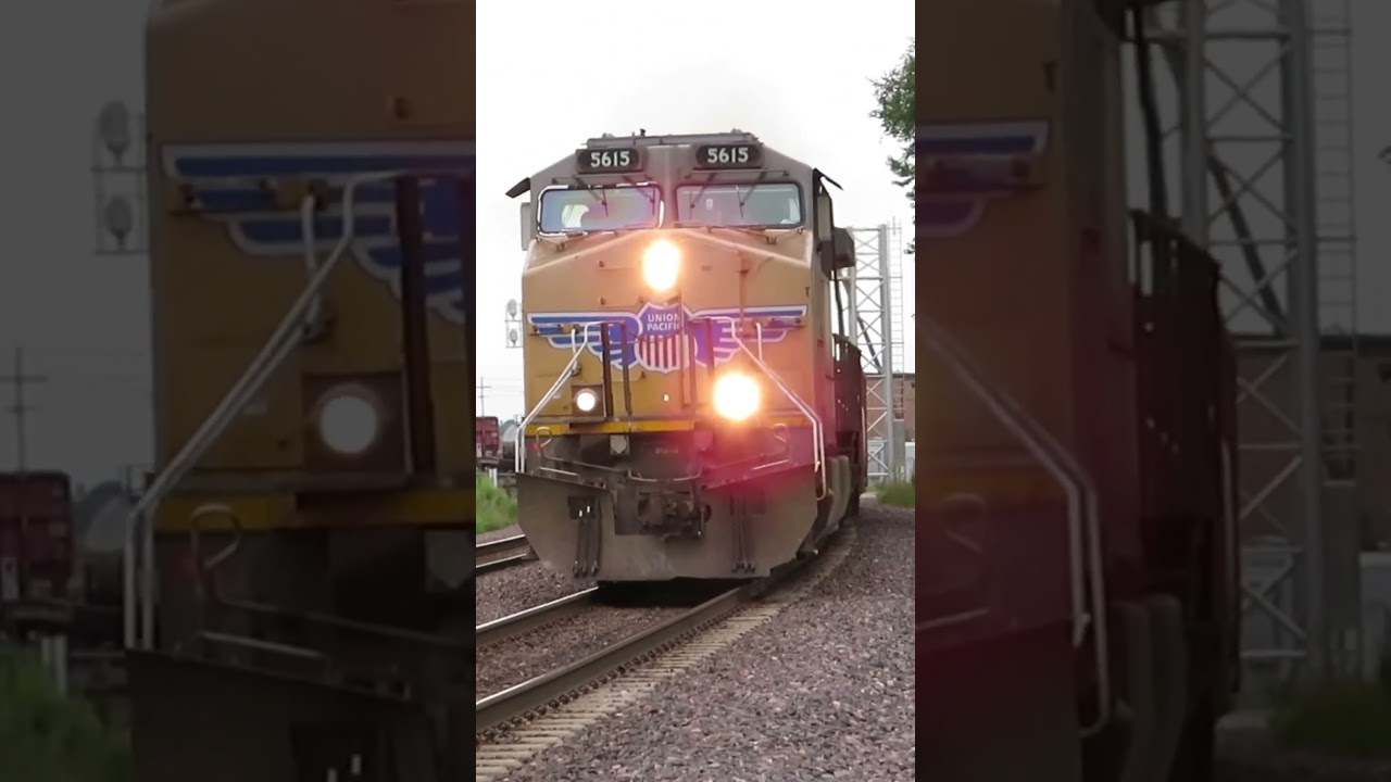 UP 5615 C44ACCTE leads UP manifest at Rochelle, IL 7/30/21
